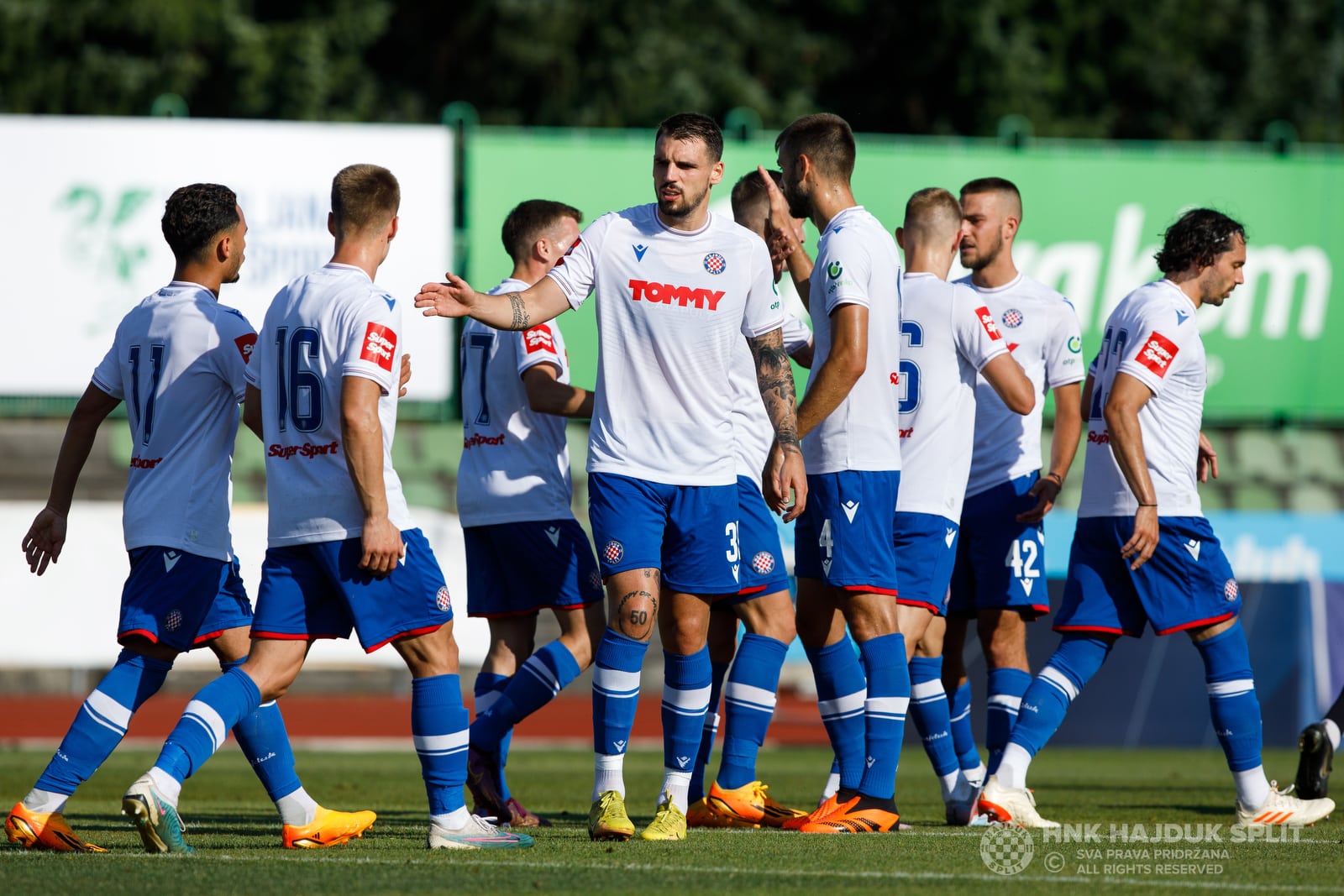 Dario Melnjak of Hajduk Split and Stefan Ristovski of Dinamo